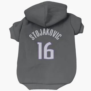 Sacramento Kings Peja Stojakovic Black  Dog & Cat Pet Hoodie